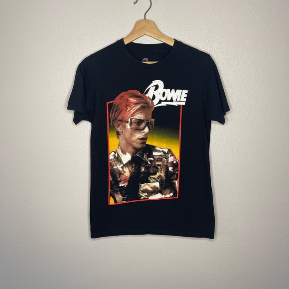 Bowie Tops - David Bowie Glasses Black Cotton Blend T-Shirt Size Small